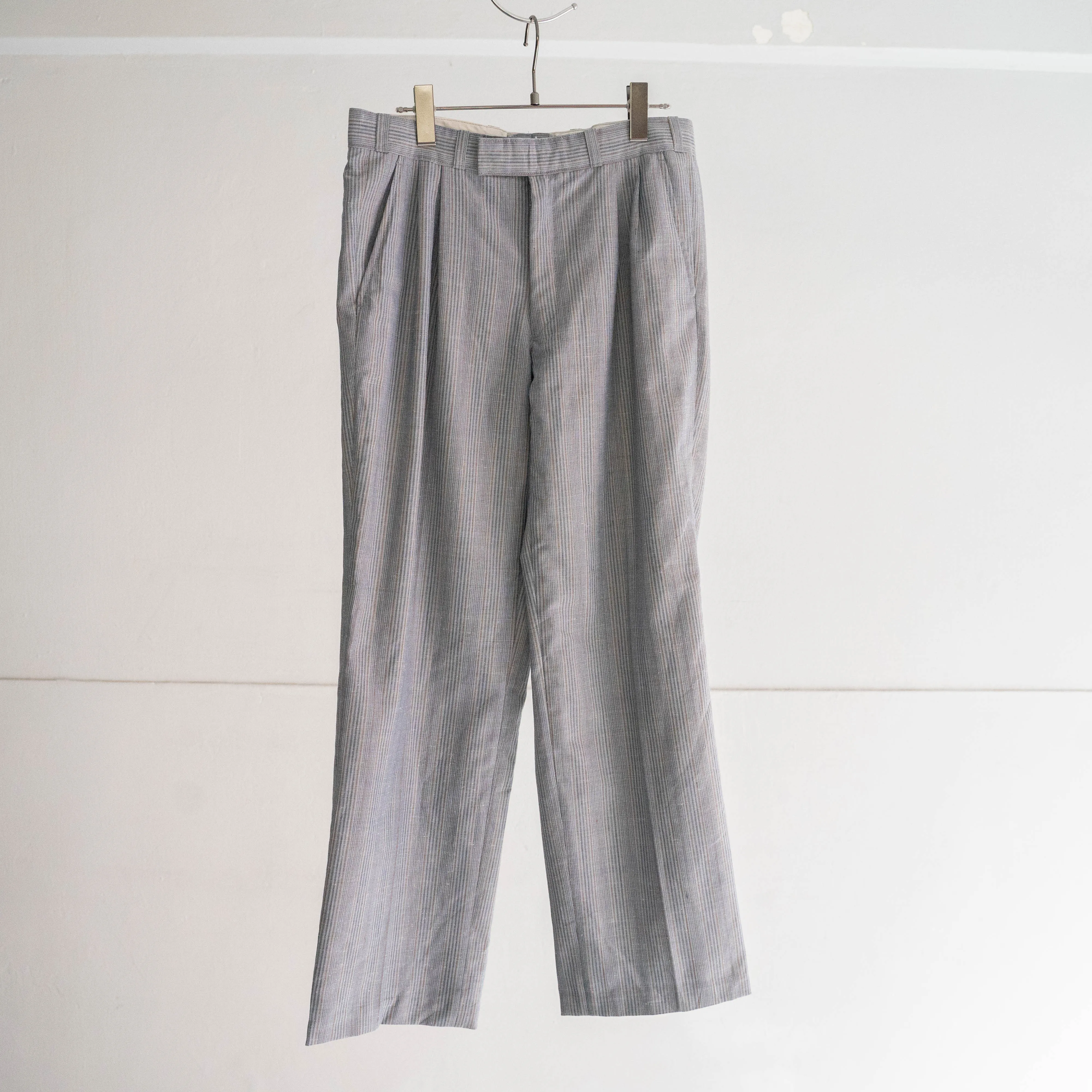 1970-80s Europe multi stripe gray slacks