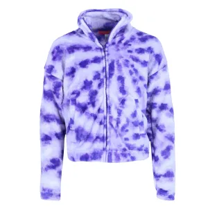 5 More Minutes Girl's Tie-Dye Plush Lounge Jacket