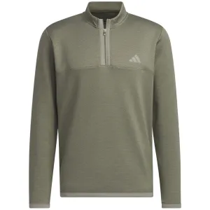 adidas Microdot 1/4 Zip Pullover - Olive Strata/Hemp