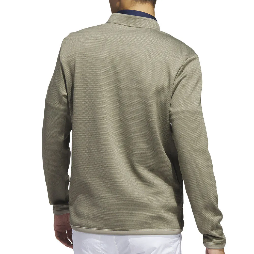 adidas Microdot 1/4 Zip Pullover - Olive Strata/Hemp