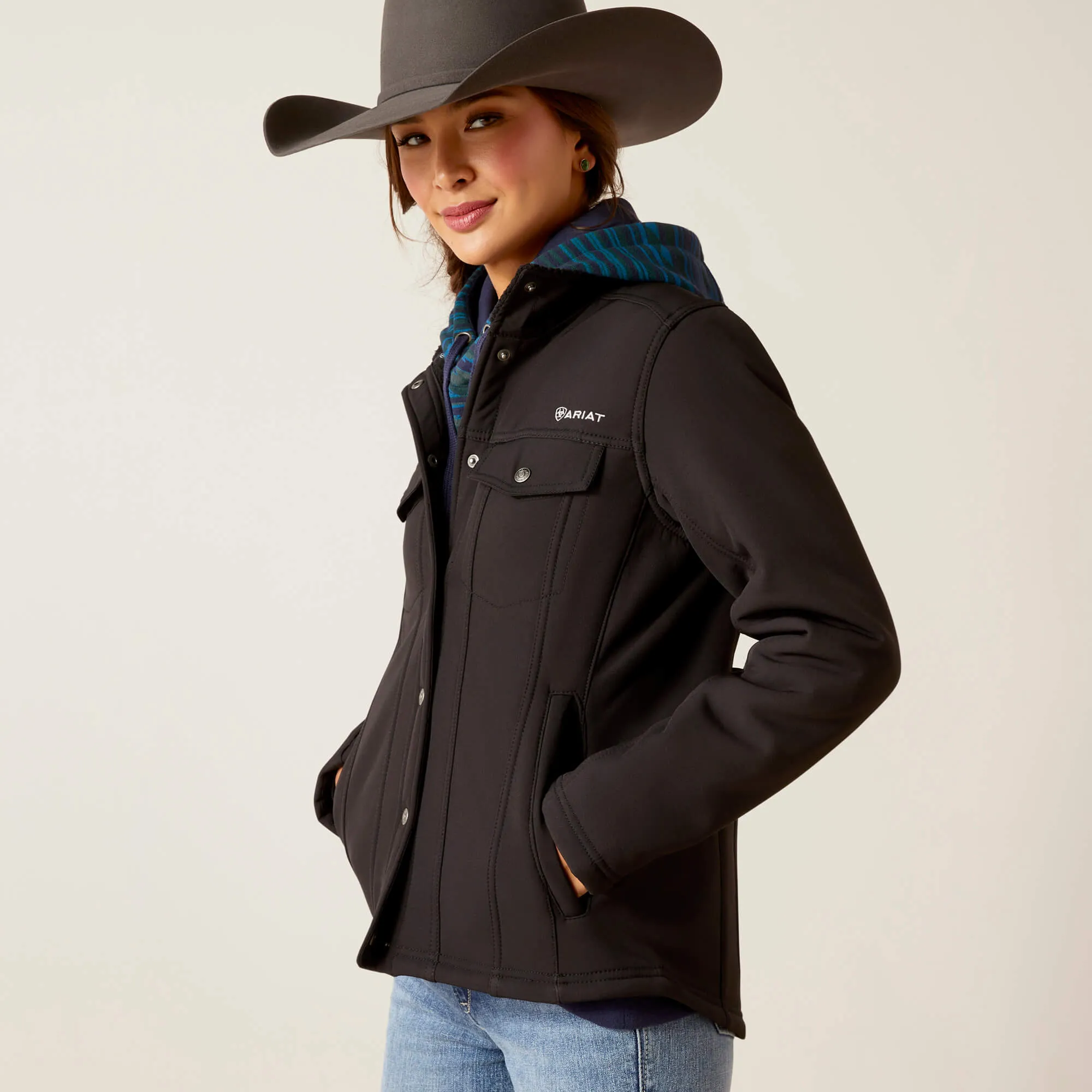 Ariat Women's Black Berber Back Softshell Jacket