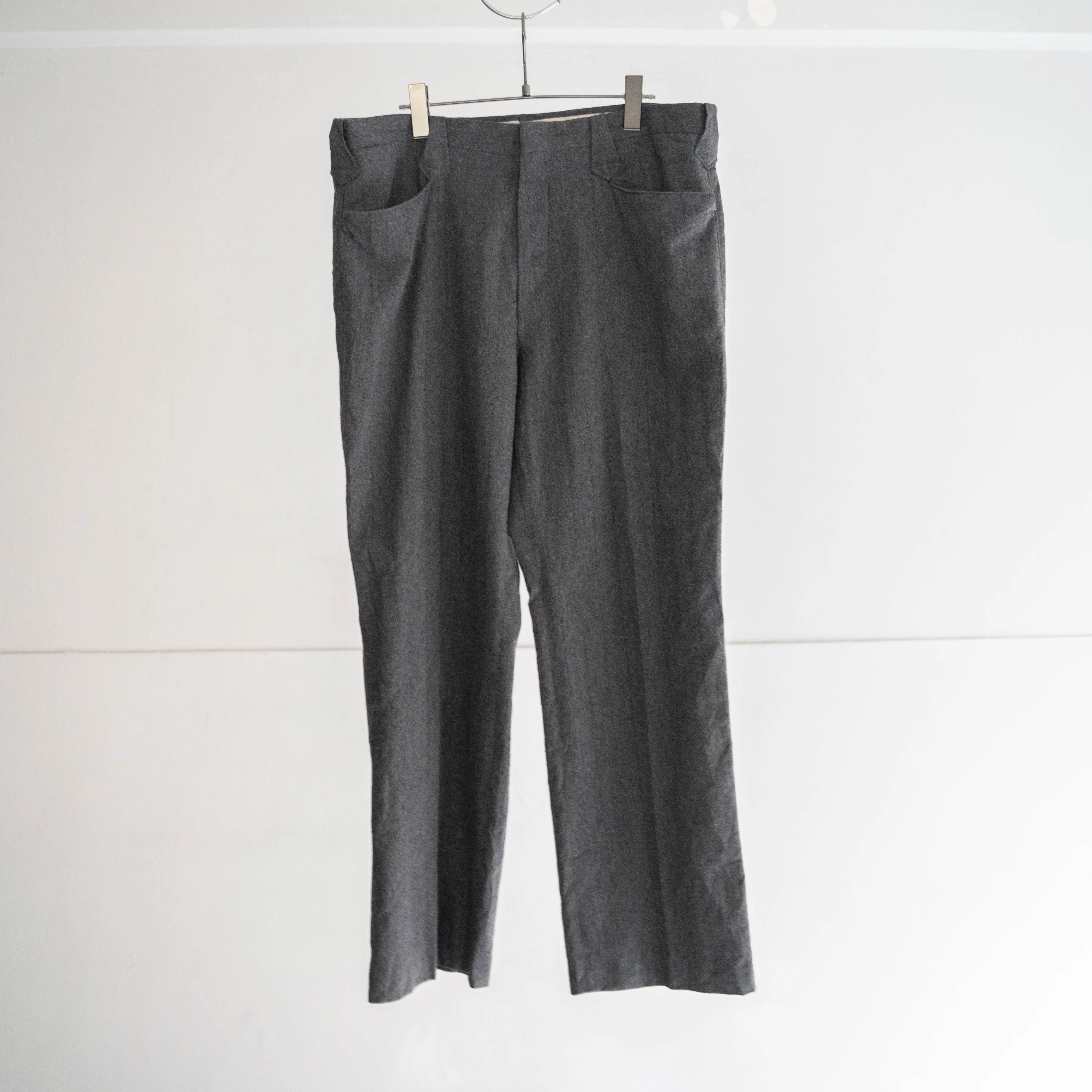 around 1970s gray color striped flare western slacks