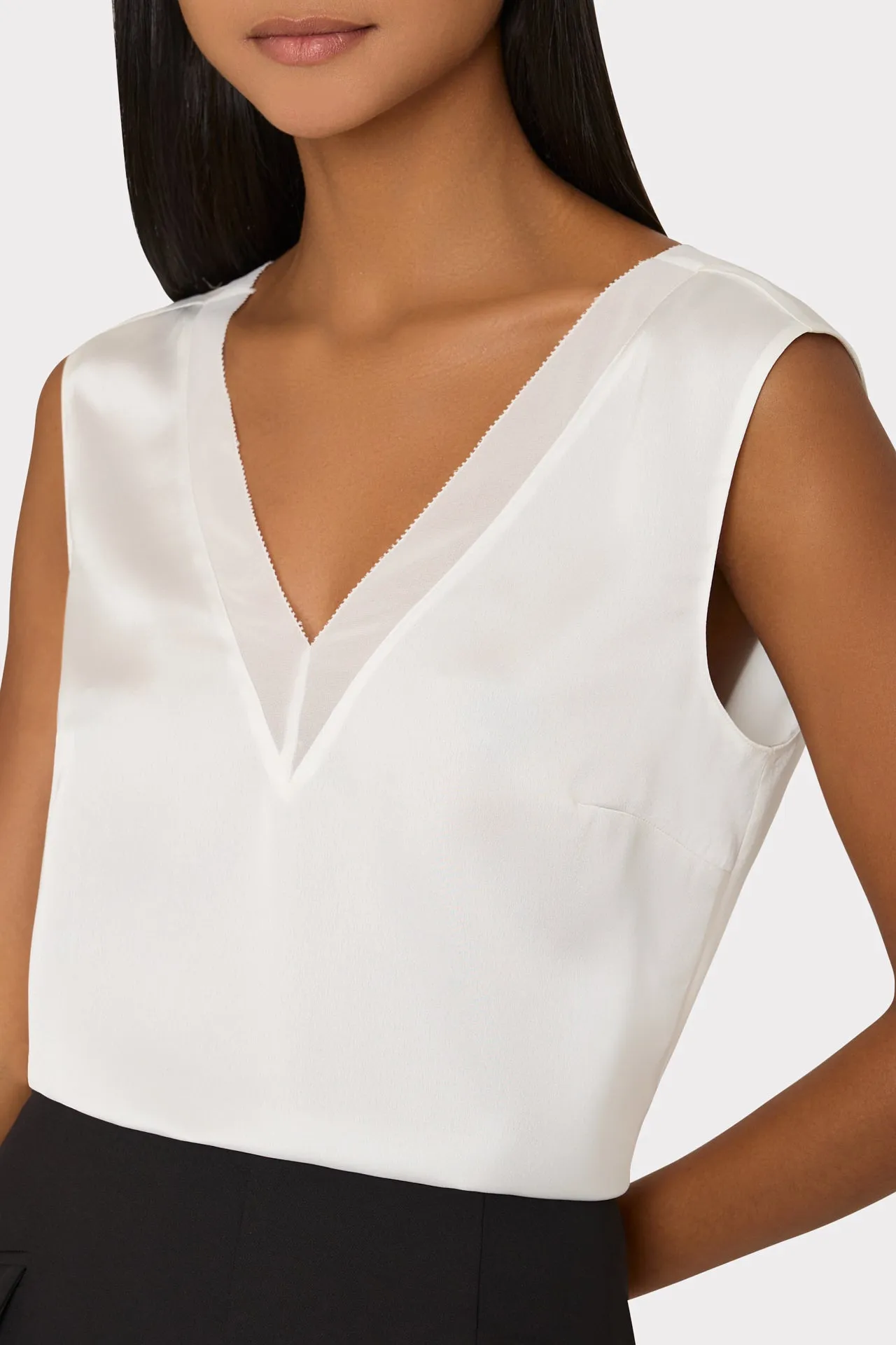 Avianna Satin Sleeveless Top