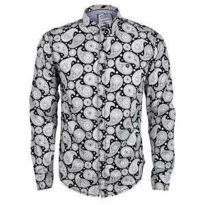 Badgley Rich Closet Trendy Black And White Long Sleeve Shirt