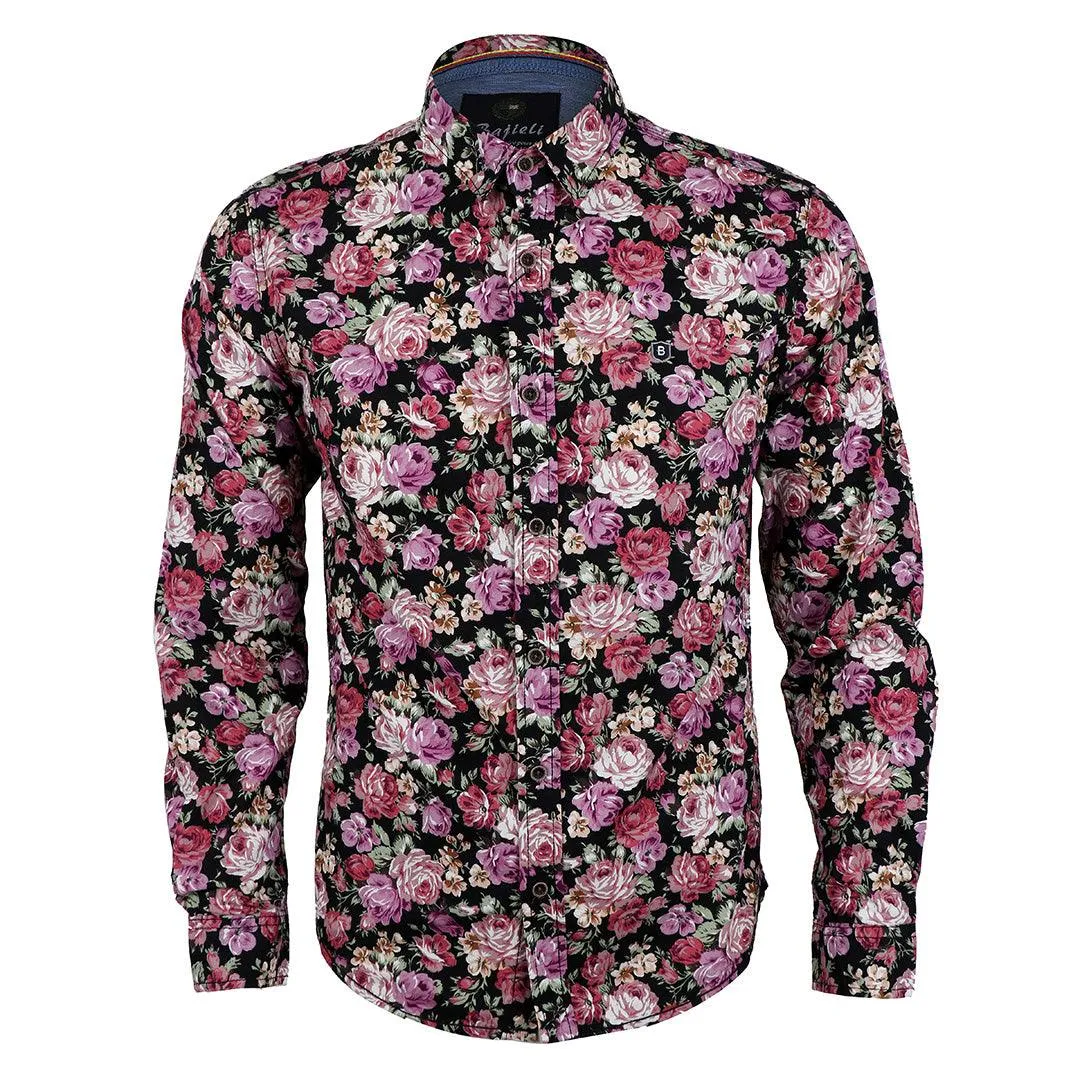 Bajiel Vintage Autumn Men's Floral Hawaiian Shirt