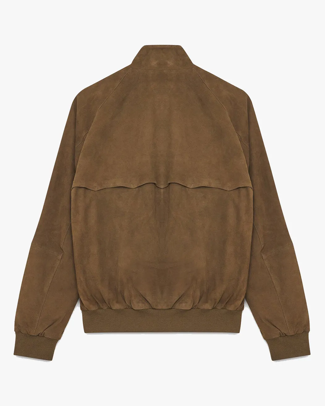 Baracuta G9 Suede Harrington Jacket - Dark Olive