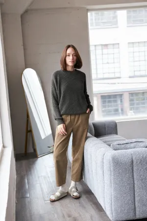 Corduroy Crop Pant in Acorn