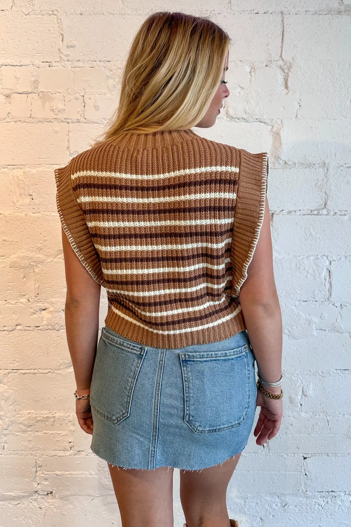 Cozy Caramel Sweater Vest