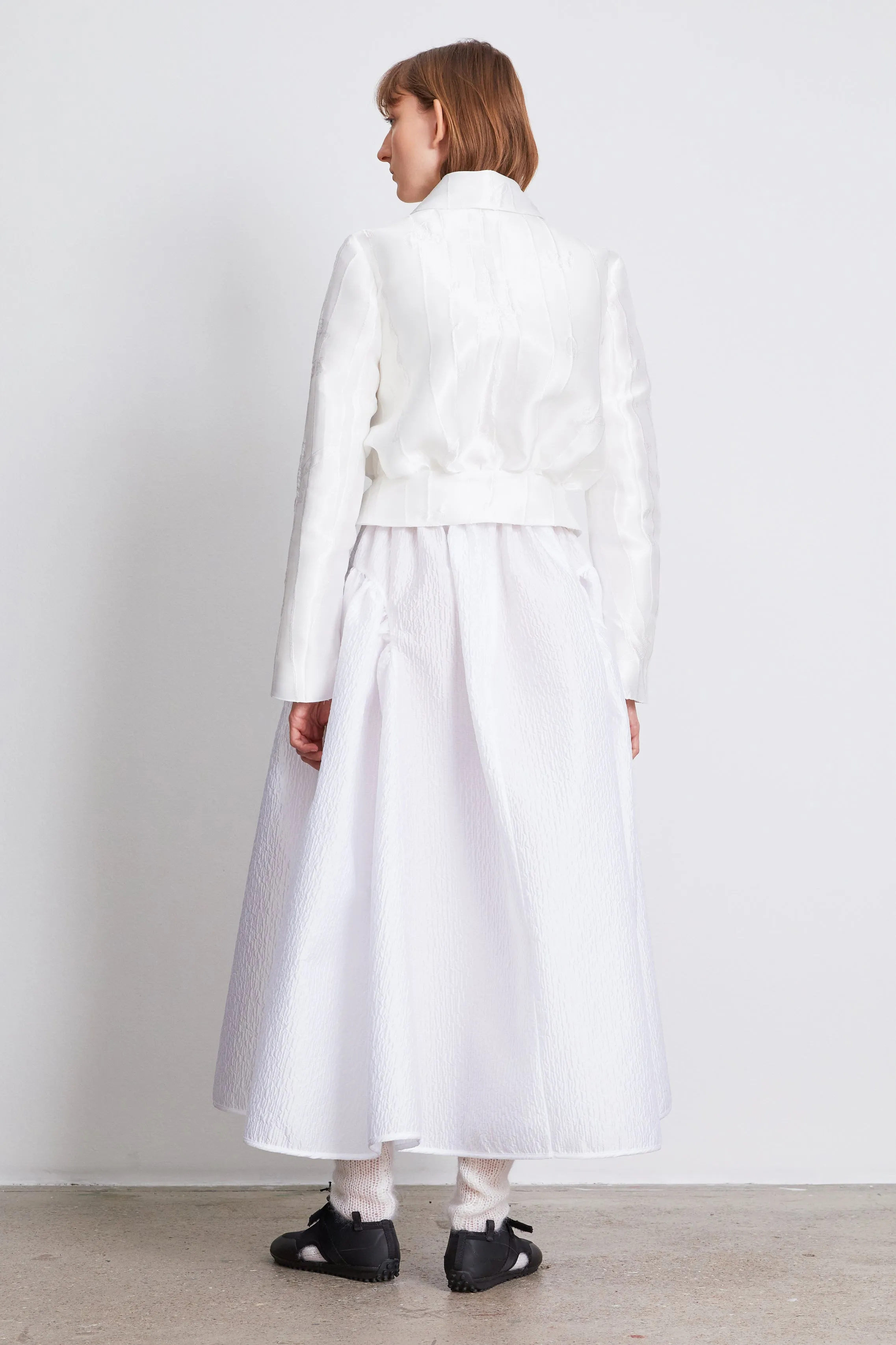 FLYNN | JACKET PLUME JACQUARD WHITE