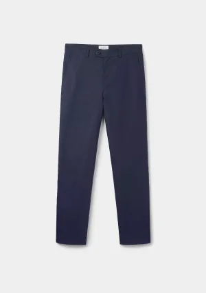 Ink Navy Cotton Linen Trousers