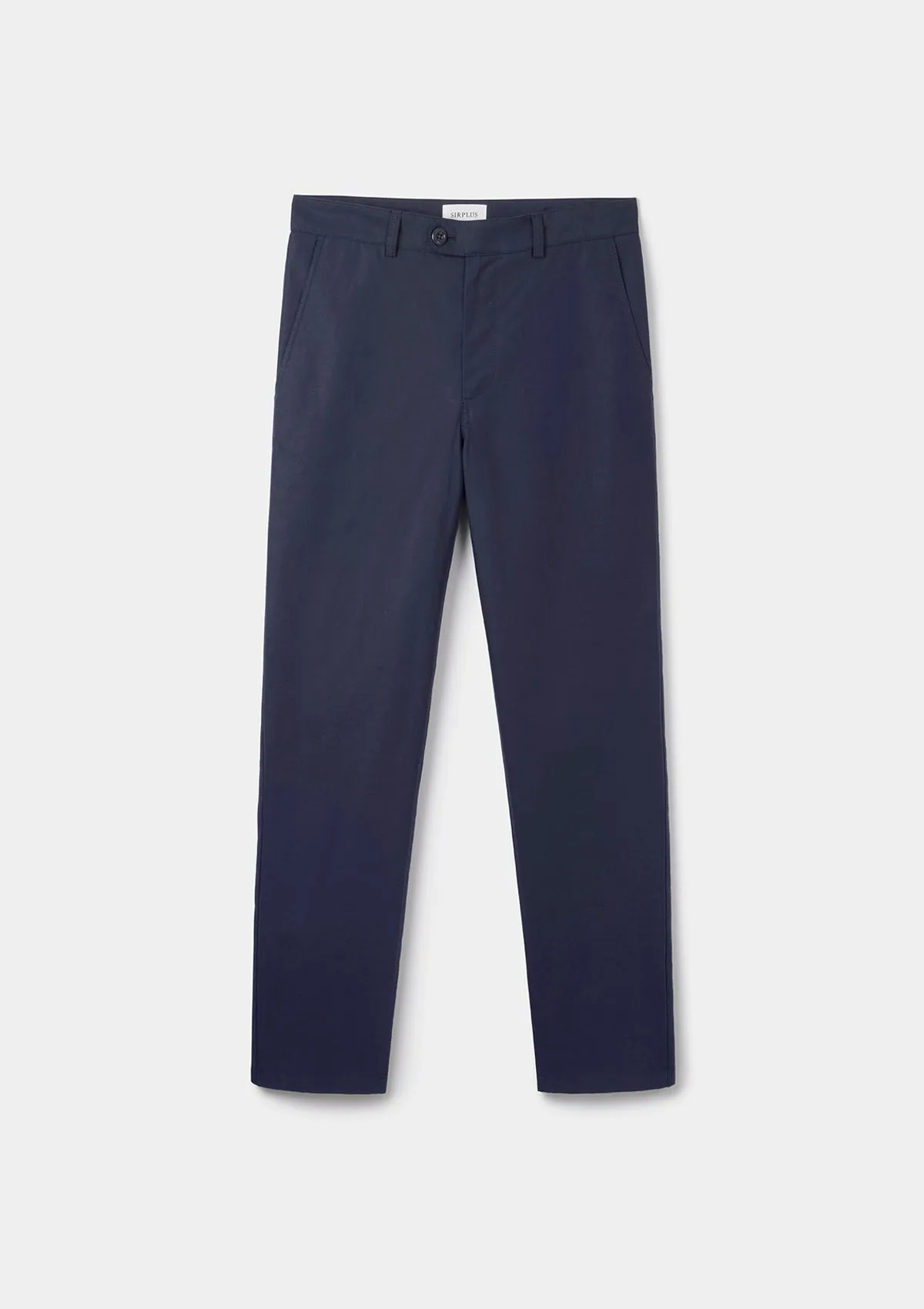 Ink Navy Cotton Linen Trousers