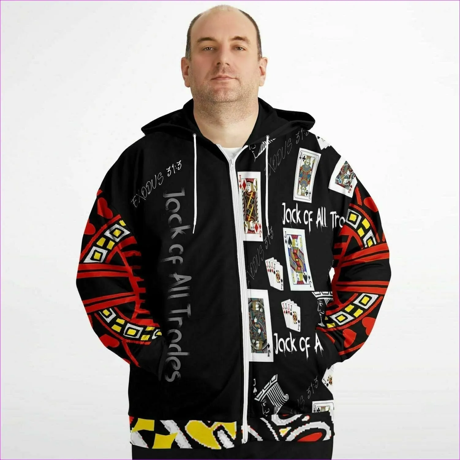 Jack Of All Trades Men's Zip Hoodie Voluptuous ( ) Size