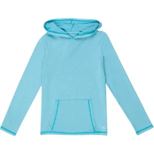 Kids Long Sleeve Hoodie - Aqua Blue