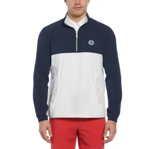 Lightweight 1/4 Zip Color Block Golf Windbreaker