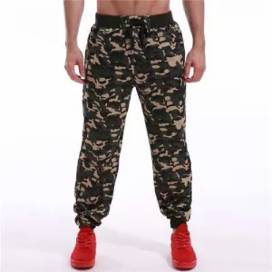 Men's Cotton Polyester Loose Fit Sports Casual Pants