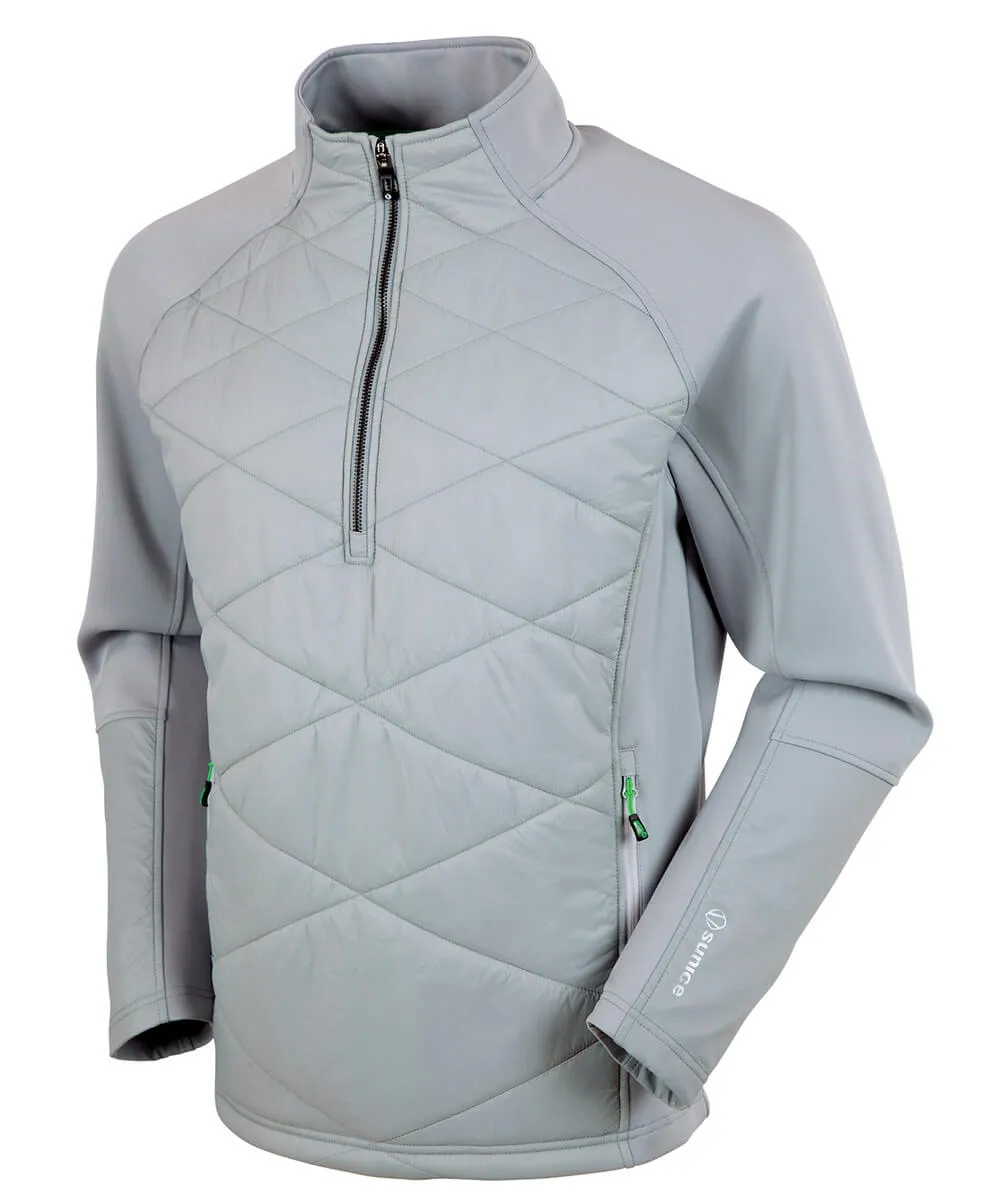 Optimized title: Mens Thermal Stretch Half-Zip Duke Hybrid Pullover