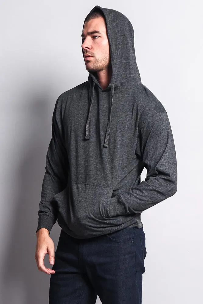 Men's Essential Cross-Dyed Heather Jersey Pullover Hoodie