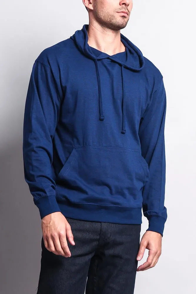 Men's Essential Cross-Dyed Heather Jersey Pullover Hoodie