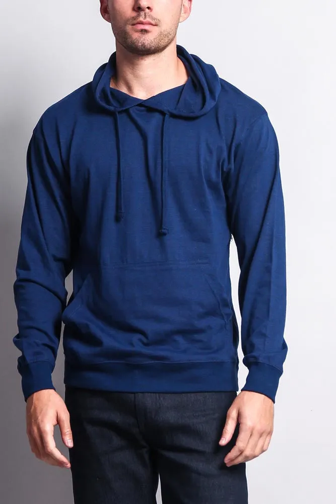 Men's Essential Cross-Dyed Heather Jersey Pullover Hoodie