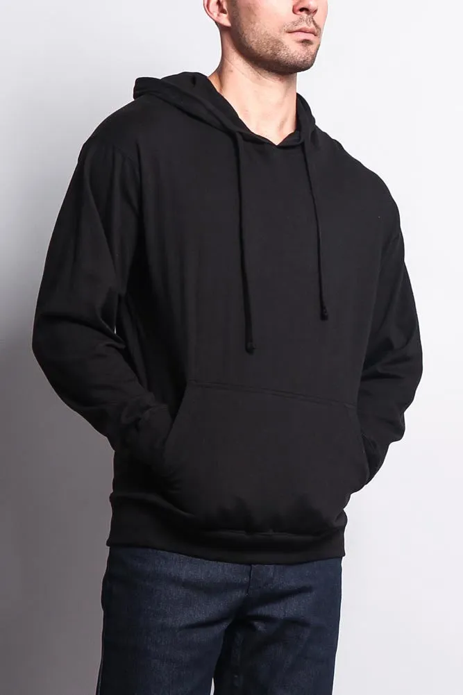 Men's Essential Cross-Dyed Heather Jersey Pullover Hoodie