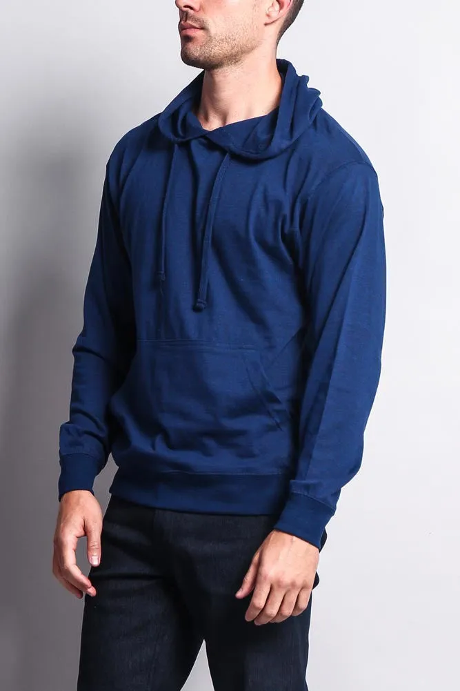 Men's Essential Cross-Dyed Heather Jersey Pullover Hoodie