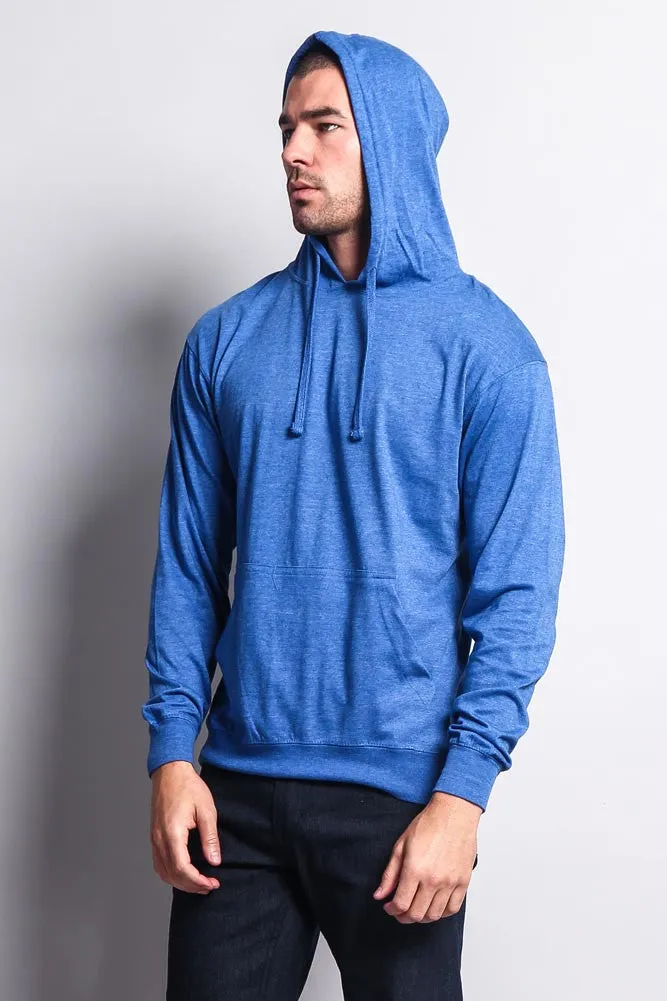 Men's Essential Cross-Dyed Heather Jersey Pullover Hoodie