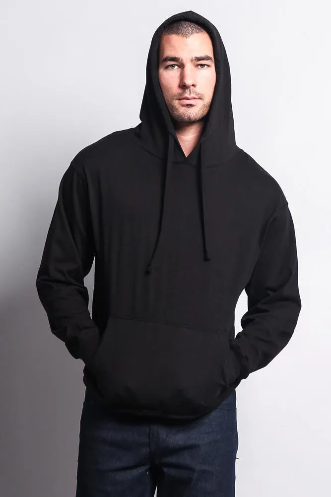 Men's Essential Cross-Dyed Heather Jersey Pullover Hoodie