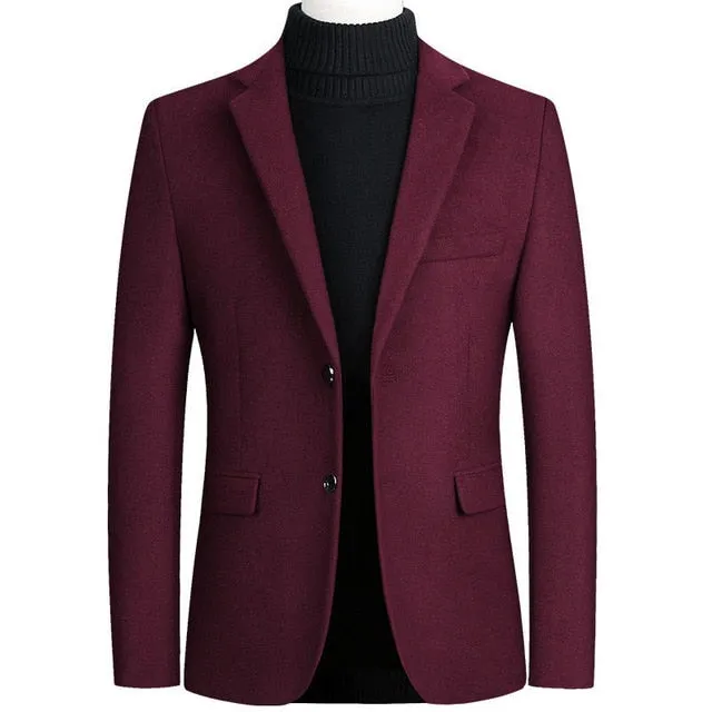 Men's Wool Suit Coat Wool Blends Casual Blazers