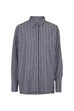 Merrigold Shirt - Navy Stripe