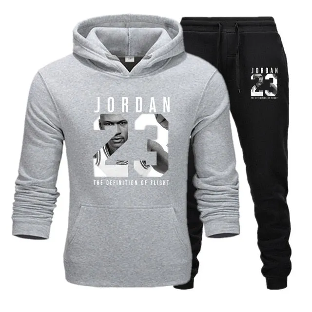 New Men Hoodies Suit Jordan 23 Tracksuit Sweatshirt Suit Fleece Hoodie Sweat pants Jogging Homme Pullover 3XL Sporting Suit Male