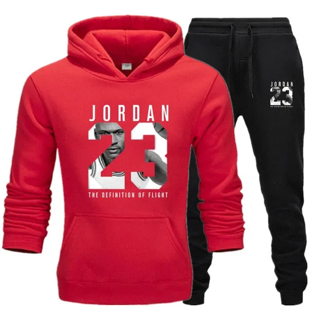 New Men Hoodies Suit Jordan 23 Tracksuit Sweatshirt Suit Fleece Hoodie Sweat pants Jogging Homme Pullover 3XL Sporting Suit Male