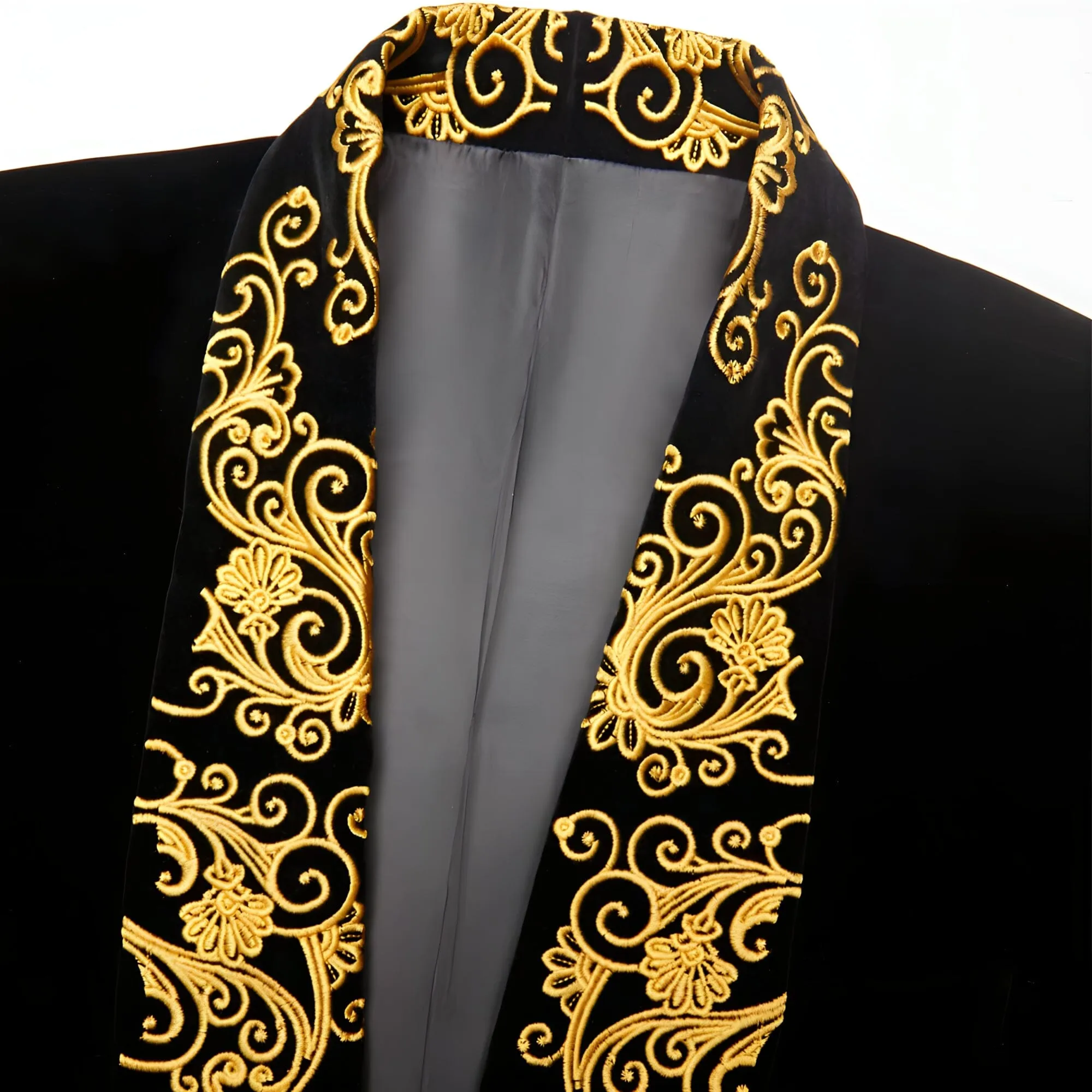 The Hadrianus Embroidered Slim Fit Tuxedo Blazer Suit Jacket