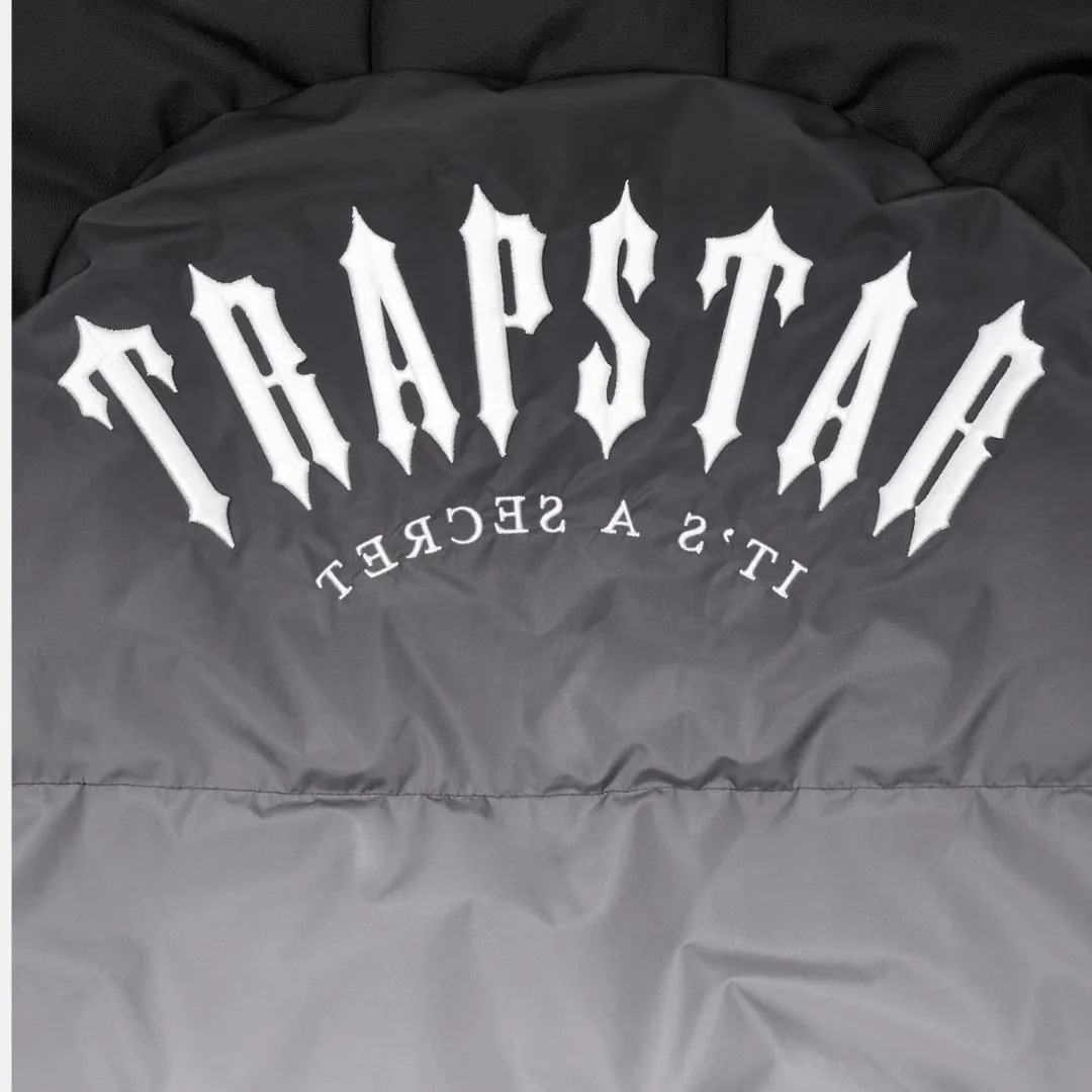 Trapstar Irongate Hooded Puffer AW23 Jacket - Black Gradient