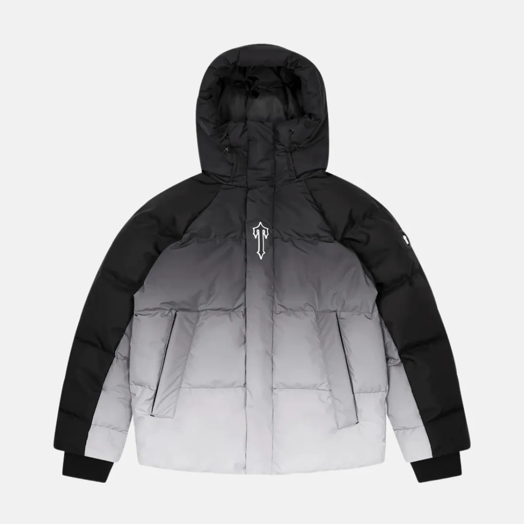 Trapstar Irongate Hooded Puffer AW23 Jacket - Black Gradient