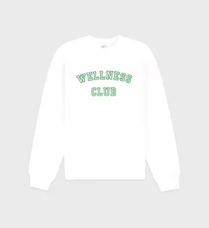 Wellness Club Crewneck - White/Verde