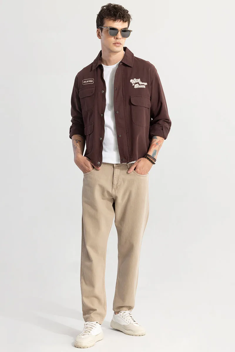 Wild Enough Brown Overshirt